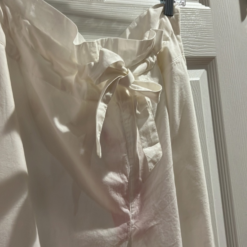White wide leg pants L/XL - Picture 2 of 5